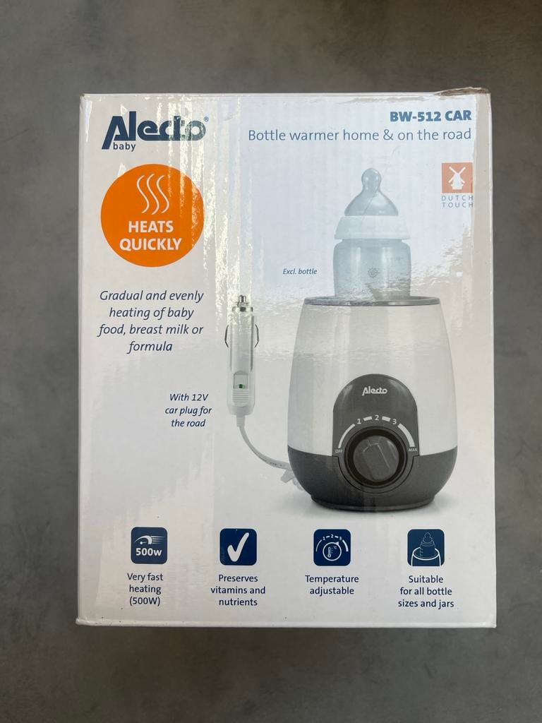 Alecto BW-512 CAR Flessenwarmer Thuis & Onderweg, Ophalen of Verzenden, Zo goed als nieuw, Flessen- of potjesverwarmer