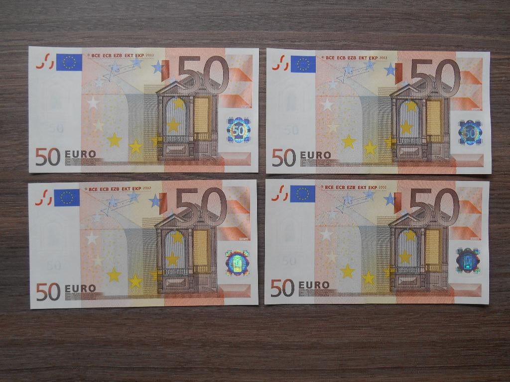 50 eurobiljetten België Trichet Z T011 A4 UNC opeenvolgend, Postzegels en Munten, Bankbiljetten | Europa | Eurobiljetten, Ophalen of Verzenden