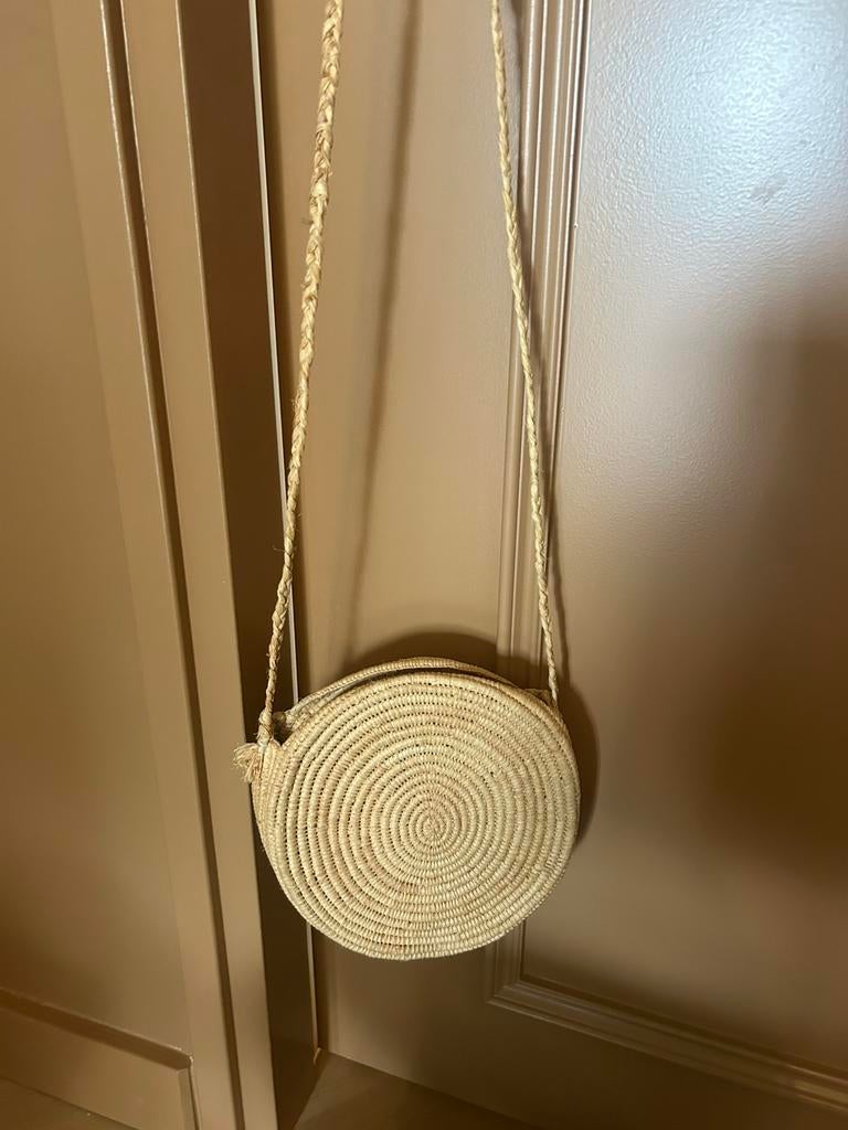 Raffia tas mandje, Ophalen of Verzenden, Zo goed als nieuw, Handtas