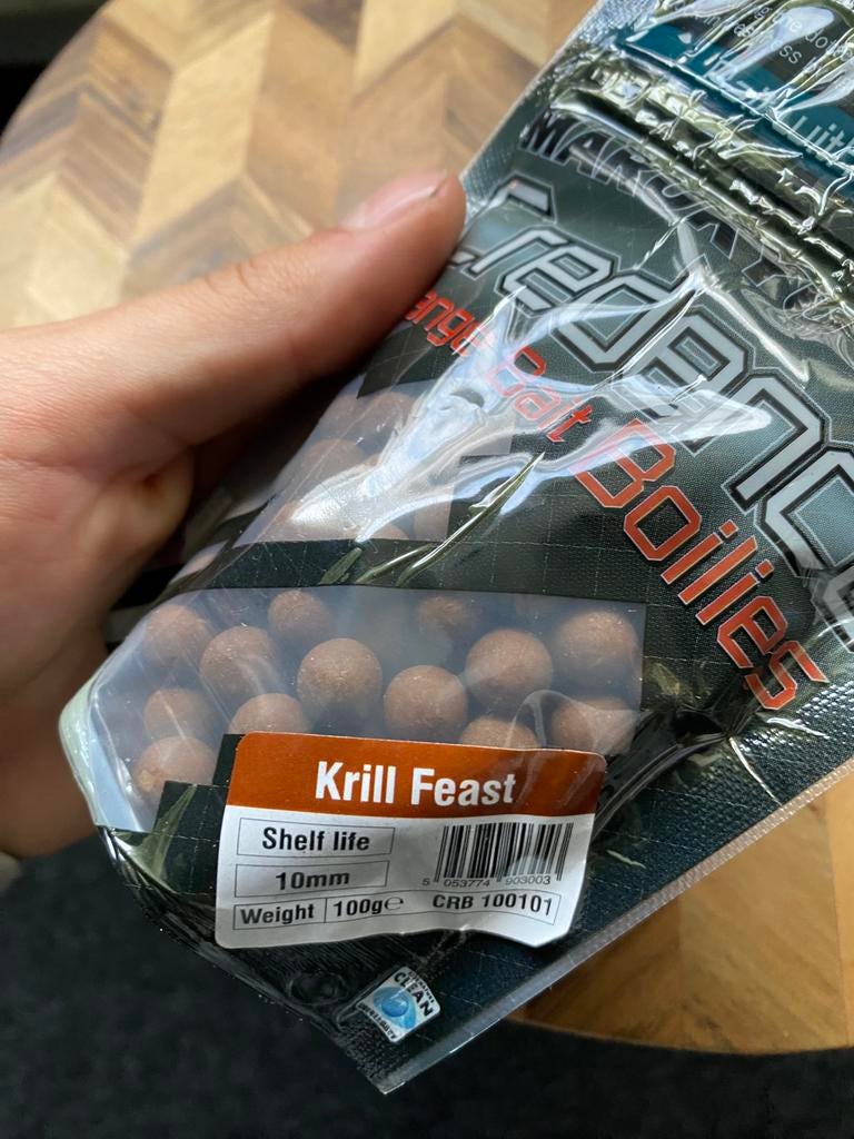 Marukyo Mini Boillies 10mm Krill 100gr, D, Overige typen, Nieuw, Ophalen of Verzenden