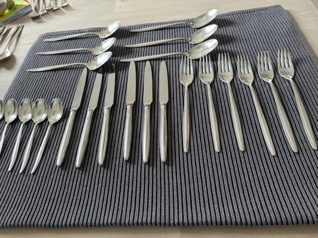 Gero verzilverd bestek, Ophalen of Verzenden, Zo goed als nieuw, Zilver, Bestekset