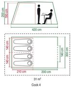 Coleman Cook 4 vierpersoons familie tent nieuw in doos, Coleman, Minervum Breda, Nieuw, Ophalen of Verzenden