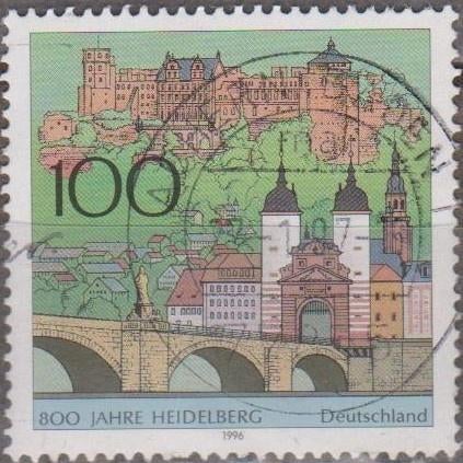 2118. Duitsland 1868 gest. 800 jaar Heidelberg, Ophalen of Verzenden, Overige periodes, Gestempeld
