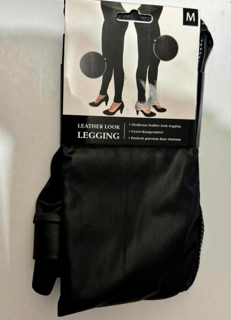 Leather legging, Kleding | Dames, Ophalen of Verzenden, Zo goed als nieuw, Zwart, Legging