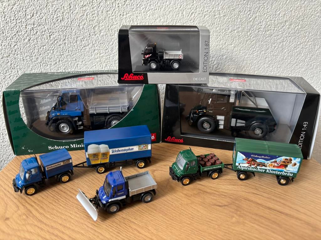 Te Koop: Diverse Unimog Miniaturen 1:43 en 1:87, Hobby en Vrije tijd, Ophalen of Verzenden, Zo goed als nieuw, Bus of Vrachtwagen