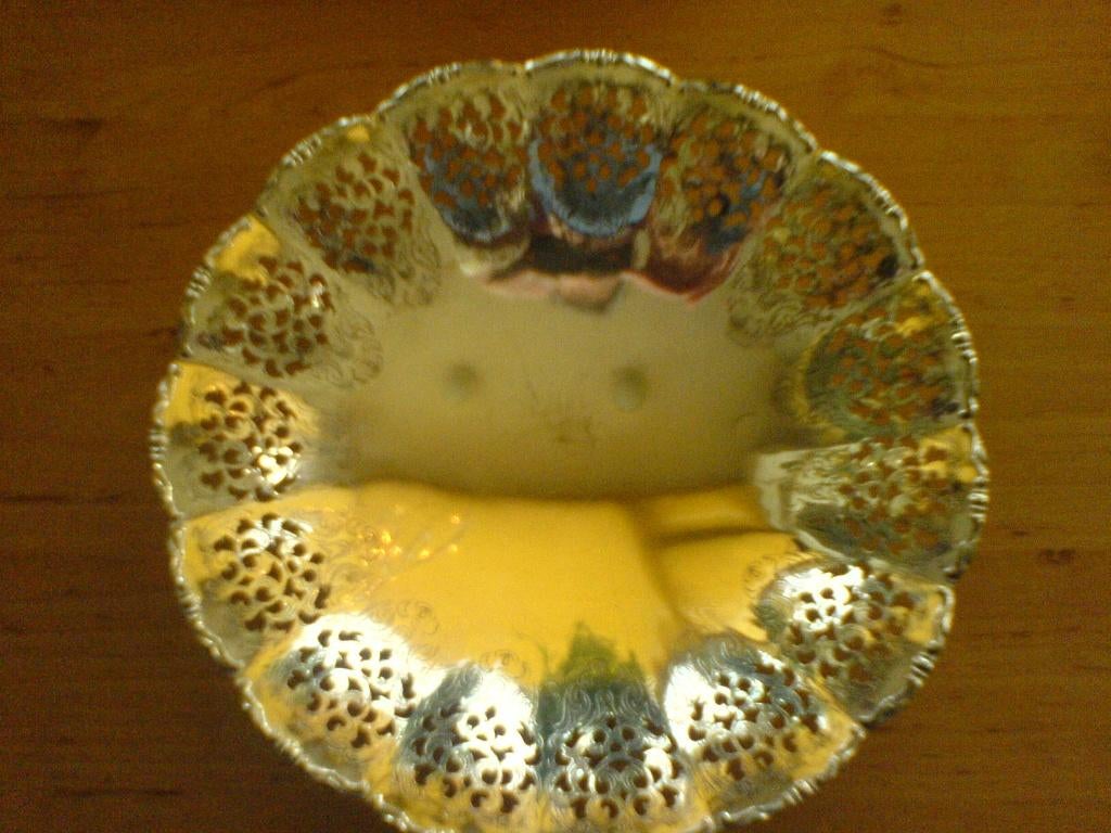 Fruitschaal / bonbonschaal, broodschaal, ca. 25 cm, Ophalen of Verzenden, Gebruikt, Rond