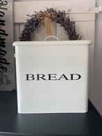 Grote emaille broodtrommel - Wit met 'BREAD' opdruk, Ophalen
