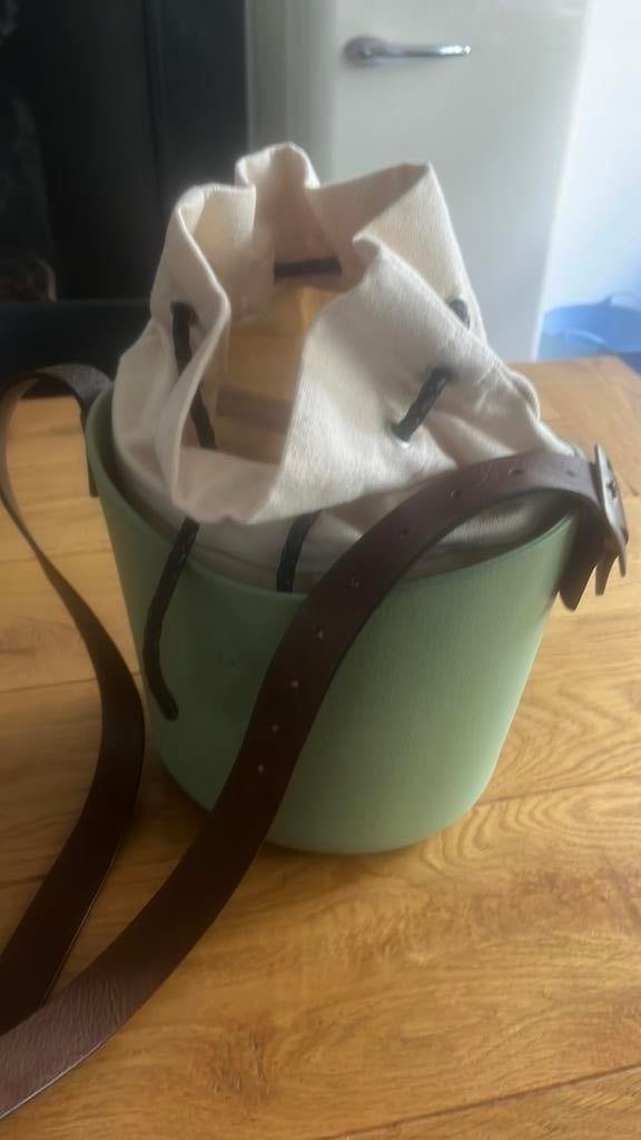 O-bag bucket tas, Ophalen of Verzenden, Zo goed als nieuw, Groen, Schoudertasje