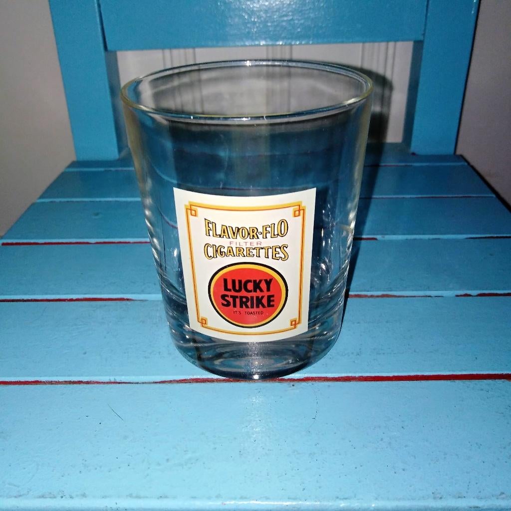 Vintage sigaretten glazen 3 stuks, Verzamelen, Ophalen, Gebruikt, Overige typen