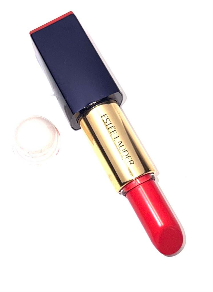 Estee lauder envy lipstick 320 defiant coral, Ophalen of Verzenden, Zo goed als nieuw, Rood, Lippen