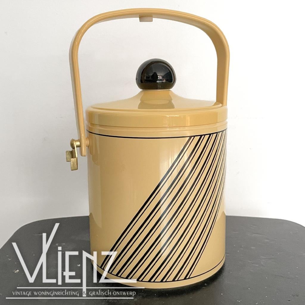 Vintage, midcentury ijsemmer, icebucket met deksel, retro, Ophalen of Verzenden, Huis en Inrichting