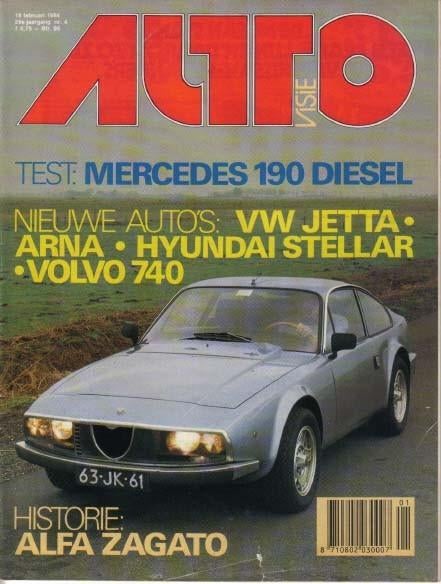 Autovisie 4 1984: Mercedes 190D - Alfa Romeo - Volvo 760 GLE, Ophalen of Verzenden, Gelezen, Algemeen