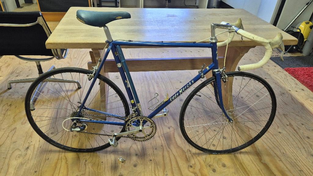 Vintage racefiets Eddy Merckx, Fietsen en Brommers, Fietsen | Racefietsen, Gebruikt, Staal, Heren, 53 tot 57 cm