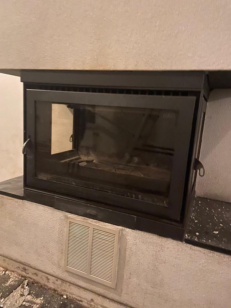 Houtkachel inbouw merk Flam, Huis en Inrichting, Ophalen, Zo goed als nieuw, Inbouwhaard, Houthaard