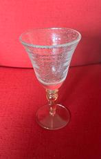Glazen kelk met bubbels en gele accenten, Ophalen of Verzenden, Zo goed als nieuw, Overige typen