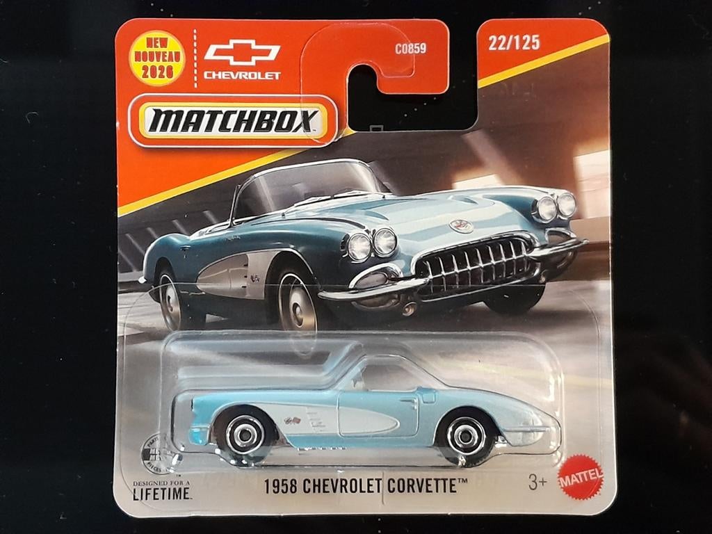 Matchbox 1958 Chevrolet Corvette.       Matchbox, Ophalen of Verzenden, Nieuw, Auto