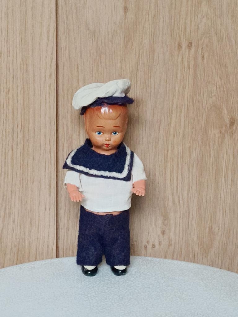 Antiek popje matroos, Ophalen of Verzenden, Gebruikt, Pop