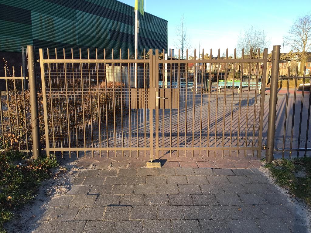 Poort, dubbele poort, toegangshek, hekwerk, hek, poorten, Tuin en Terras, Ophalen of Verzenden, Gebruikt, IJzer, Tuinhek