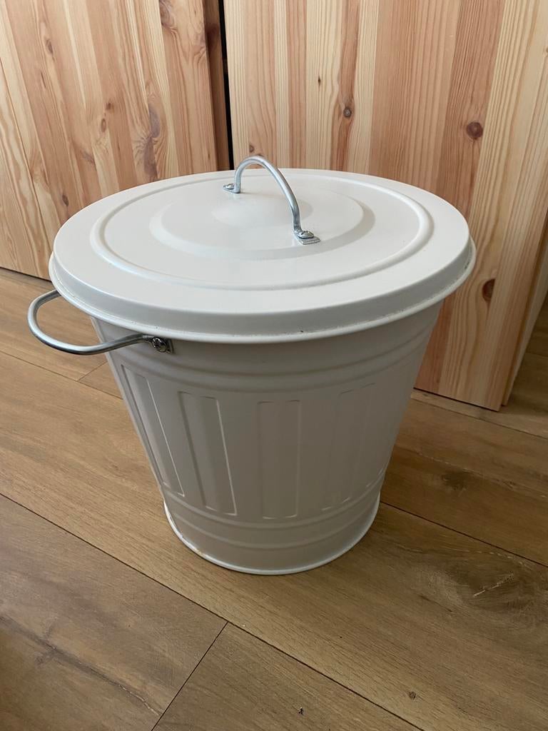 Witte prullenbak NIEUW, Ophalen, Kunststof, Zo goed als nieuw, Minder dan 10 liter