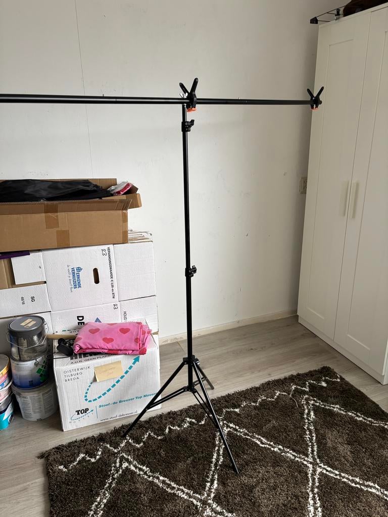 Fotografie achterwand T vorm incl. doek, Audio, Tv en Foto, Fotografie | Fotostudio en Toebehoren, Ophalen of Verzenden, Nieuw