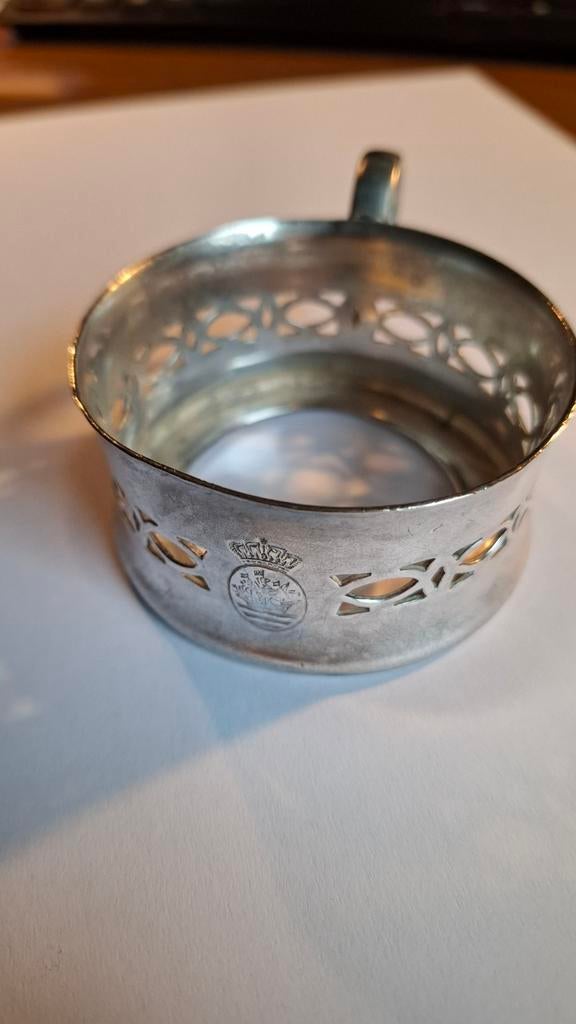 KNSM Zilveren Theeglashouder - Vintage Design, Ophalen, Zilver