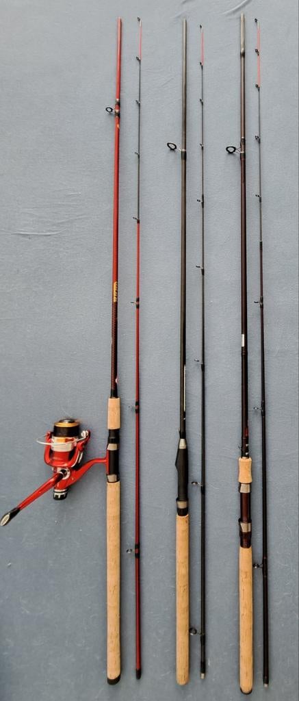 3x lichte dropshot- feederhengel in nieuwstaat, Ophalen of Verzenden, Zo goed als nieuw, Werphengel