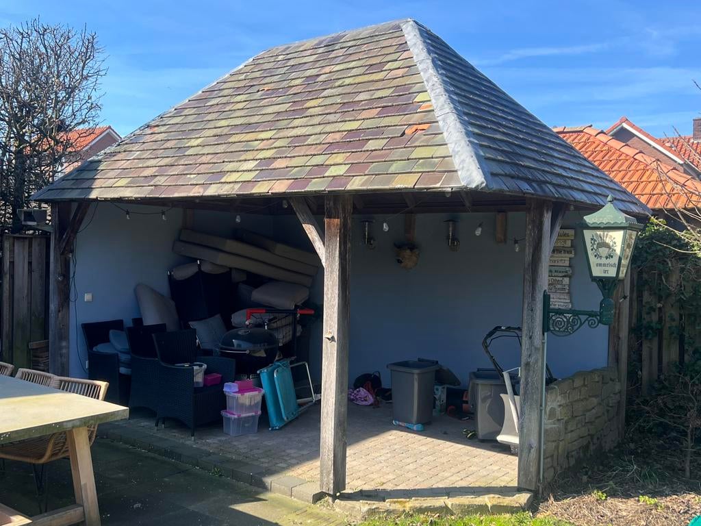 Tuinhuis (prieeltje) gratis, Ophalen, Gebruikt, Tuinhuis, 250 tot 500 cm