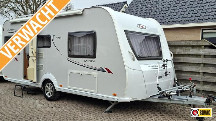 LMC Musica 470 E Mover,Level,Voortent,Lfl., Caravans en Kamperen, Caravans, Bedrijf, tot en met 4, 1000 - 1250 kg, Standaardzit