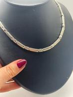 C665 Prachtige massief zilveren FBM ketting heldere stenen, Sieraden, Tassen en Uiterlijk, Kettingen, Ophalen of Verzenden, X