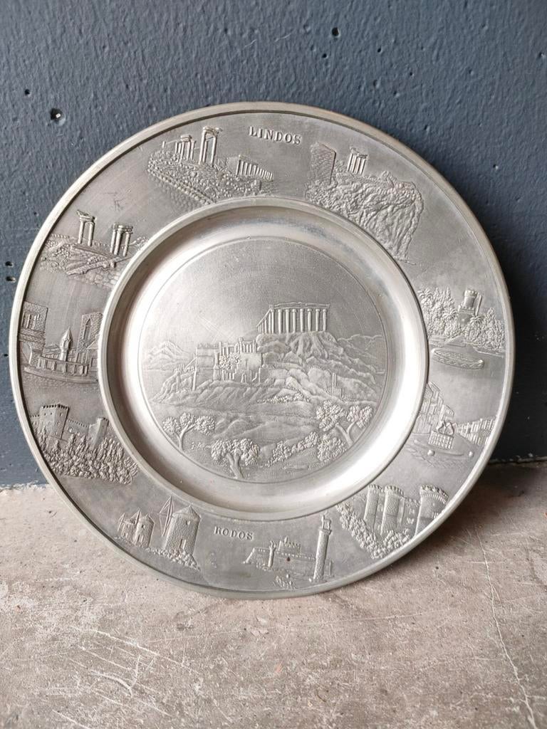 Antieke Wandbord Tin, Antiek en Kunst, Antiek | Tin, Ophalen