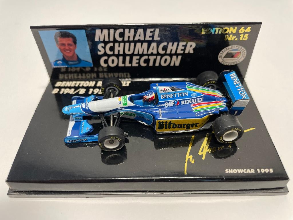 Benetton Renault B194 B195 showcar M. Schumacher 1995, Verzamelen, Ophalen of Verzenden, Zo goed als nieuw, Formule 1