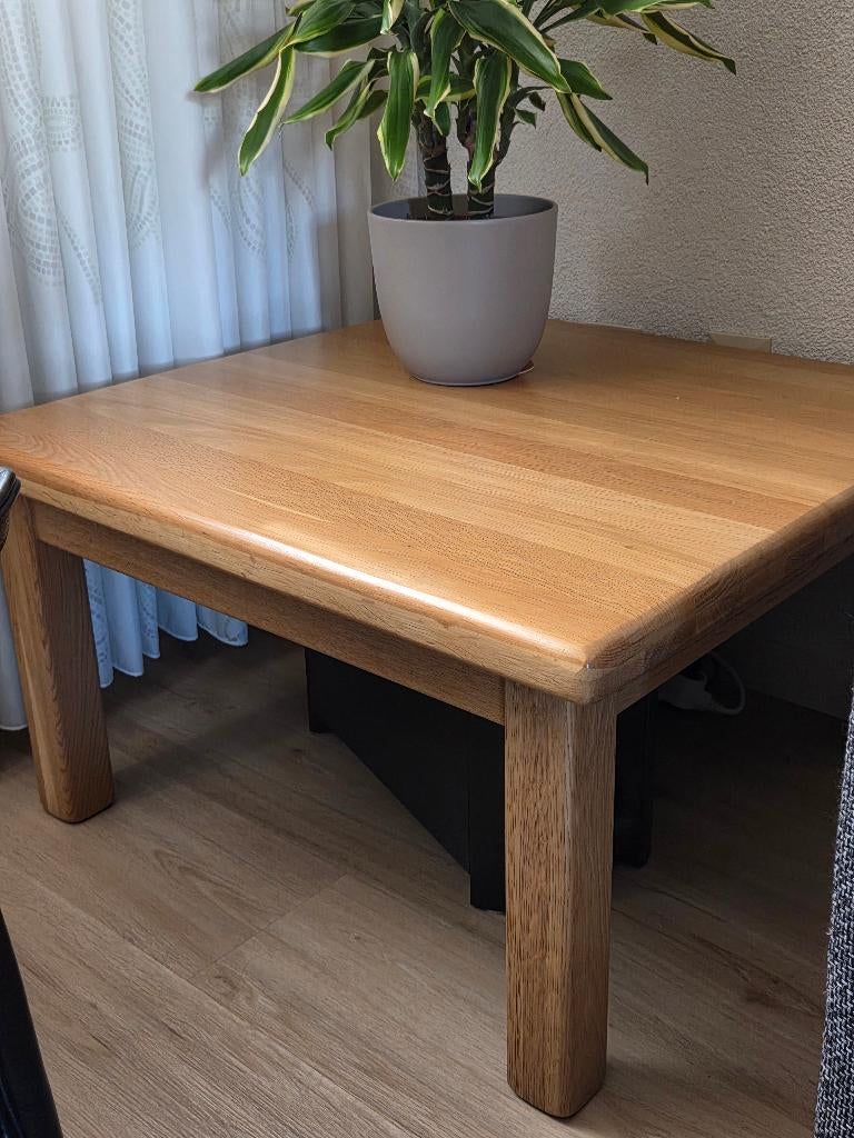 Blank eiken hoektafel, Ophalen, Gebruikt, 50 tot 100 cm, Eikenhout