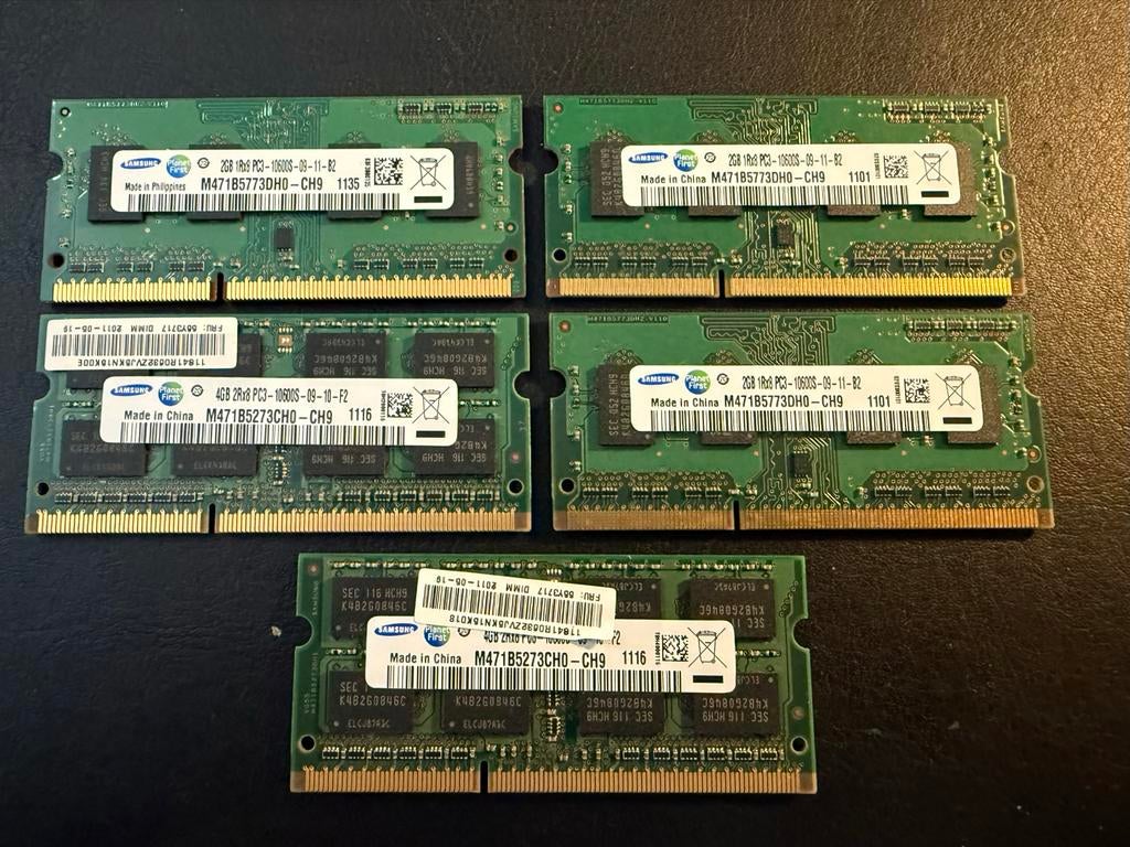 3x2GB + 2x4GB DDR3 Samsung RAM Geheugenmodule, Gebruikt, Server, DDR3, Ophalen of Verzenden