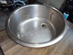 Ronde rvs spoelbak, Huis en Inrichting, Keuken | Keukenelementen, Ophalen of Verzenden, 25 tot 50 cm, 50 tot 100 cm, Minder dan 100 cm