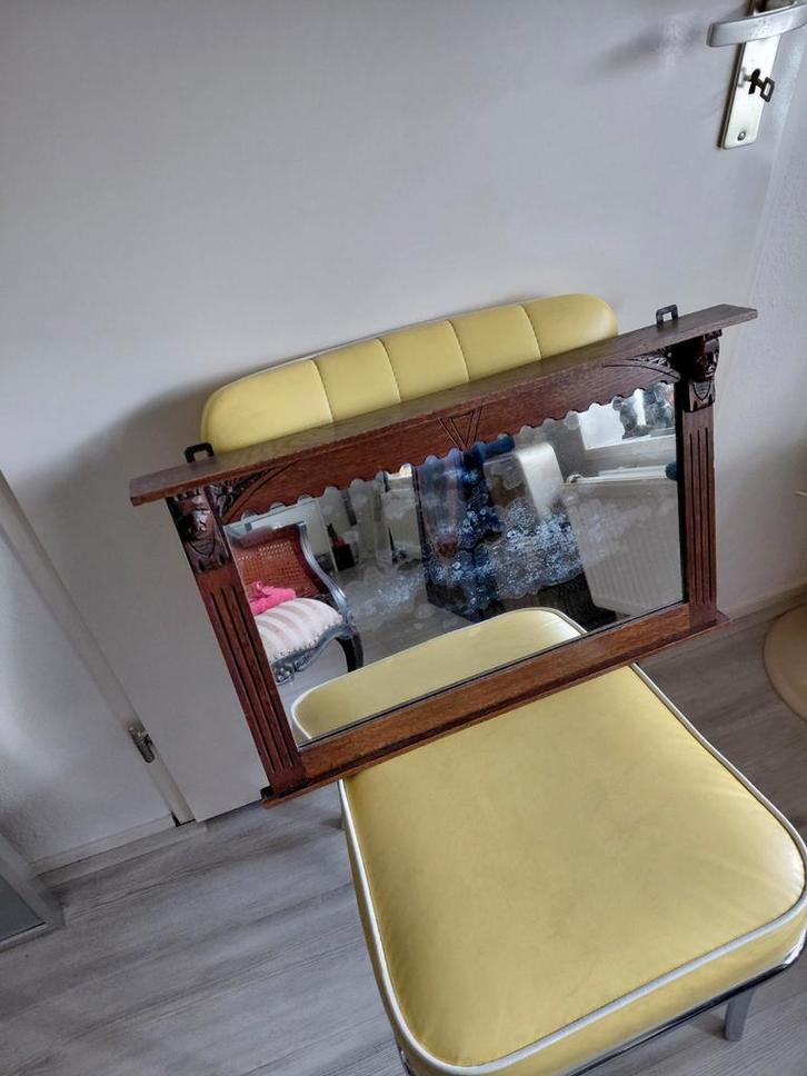 Antieke spiegel met patina verweerd glas, Antiek en Kunst, Antiek | Spiegels, Ophalen