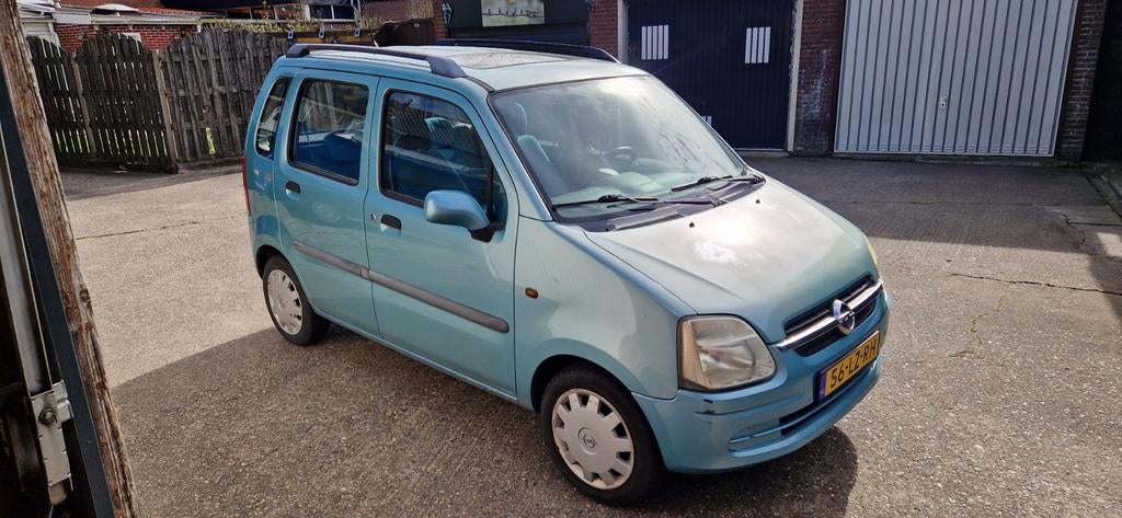 Opel Agila 1.2 I 16V 2003 Groen,  138000 km NAP nwe APK!!!, Auto's, Voorwielaandrijving, Stof, Origineel Nederlands, Handgeschakeld