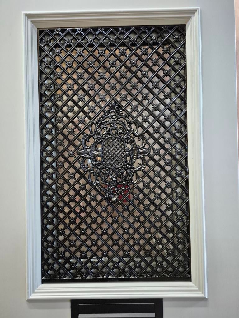 93x211,5cm voordeur roosterdeur grijs gegr met brievensleuf, 80 tot 100 cm, ., Nieuw, Ophalen of Verzenden