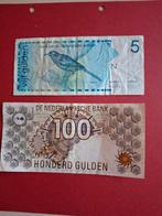 10 gulden Steenuil 1992 & 5 gulden Nederlandse Antillen 1986, Ophalen of Verzenden, Setje