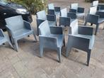 Siesta Box stapelbare tuinstoel Donkergrijs, 10 stuks., Ophalen, Gebruikt, Kunststof, Stapelbaar