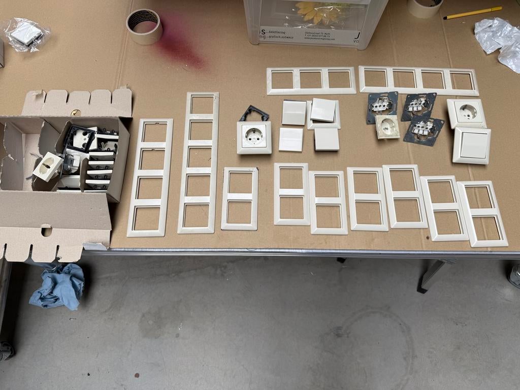 Diverse Jung AS500 creme wit, Elektra Afmontage Materialen, Ophalen of Verzenden, Gebruikt, Schakelaar