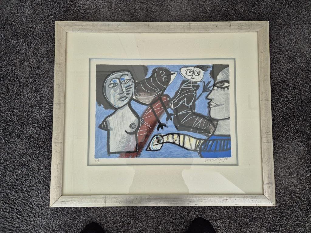 zeefdruk corneille, Antiek en Kunst, Kunst | Litho's en Zeefdrukken, Ophalen of Verzenden