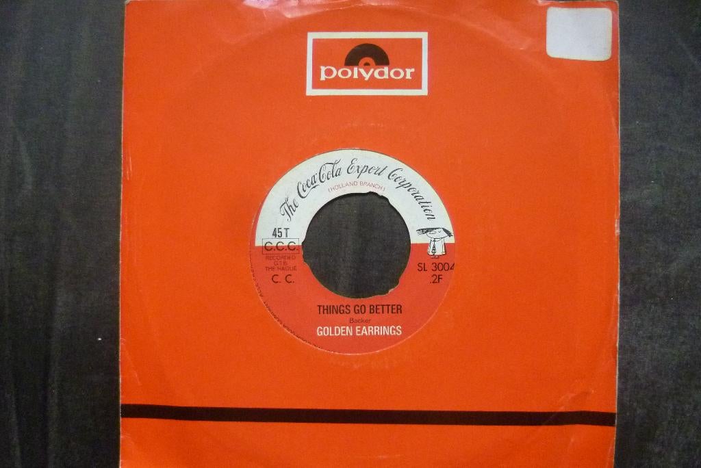 golden earrings - things go better / coco cola ( jaren 60 ), Cd's en Dvd's, Vinyl Singles, Overige genres, 7 inch, Single, Ophalen of Verzenden