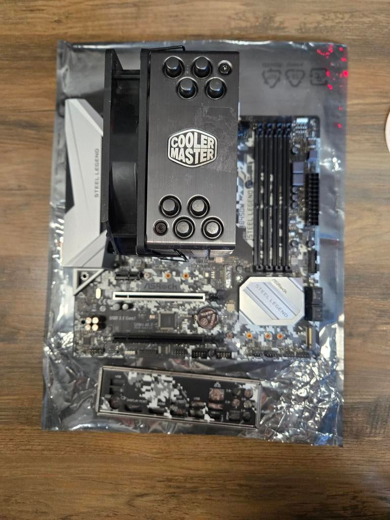 ASRock B450M Steel Legend, Ryzen 5 3600, Hyper 212 Black, Computers en Software, Gebruikt, DDR4, AM4, Ophalen of Verzenden