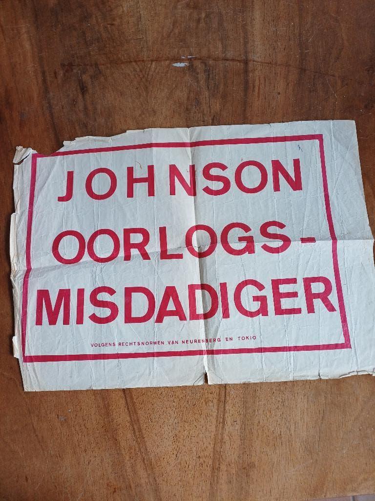 Verboden pamflet uit de jaren 60, 1960 tot 1980, Gebruikt, Ophalen of Verzenden, Prent