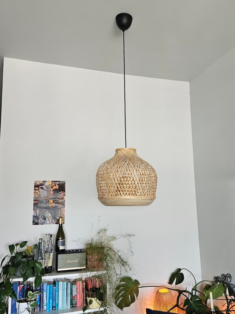 Misterhult Bamboe Hanglamp - Handgemaakt, 45 cm, Huis en Inrichting, Lampen | Hanglampen, Ophalen, Bohemian, Scandinavisch, Natuurlijk