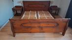 Kersenhouten 2-persoons bed (incl.2 nachtkastjes), Ophalen, Gebruikt, Bruin, 210 cm