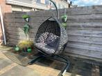 Schommelstoel hang  dubbel grijs, Ophalen of Verzenden, Gebruikt