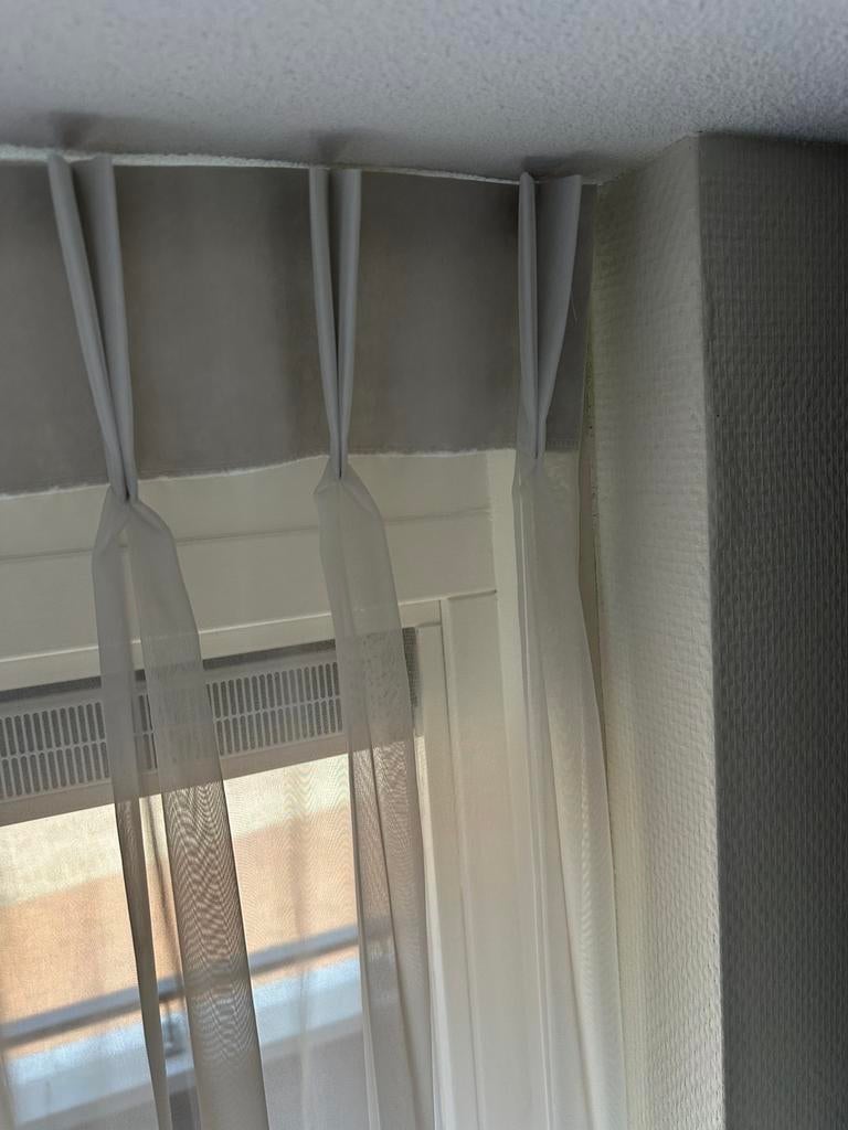 Vitrage creme, 200 cm of meer, Ophalen of Verzenden, Zo goed als nieuw, 200 cm of meer