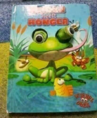 Kinderboek: Kikker heeft honger (boek met uitpuilende ogen), Boeken, Ophalen of Verzenden, Zo goed als nieuw