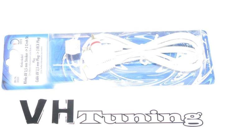 Dietz Cable AV 3,5MM Plug -> 3 RCA plug 1m,5M, Auto diversen, Tuning en Styling, Ophalen of Verzenden